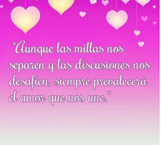 Frase inspiradora sobre el amor a distancia que destaca la importancia del amor por encima de las dificultades y peleas. Ideal para reflexionar sobre relaciones a larga distancia y superar obstáculos.