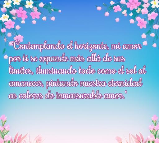 Frase de amor para mi esposa que expresa la profundidad de mis sentimientos mientras contemplo el horizonte, destacando la belleza del amor eterno. Ideal para buscar frases románticas y mejorar el SEO en temática de amor.