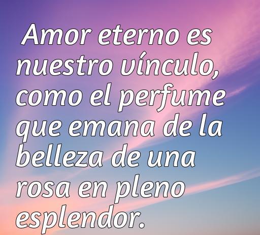 Frase inspiradora de amor sobre el vínculo eterno, acompañada de una hermosa rosa en esplendor, ideal para engrosar un artículo sobre amor y frases románticas.