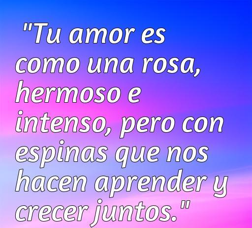 Frase inspiradora sobre el amor acompañada de un fondo colorido, ideal para expresar sentimientos románticos. Perfecto para complementar el tema de frases de amor y fotos de rosas.