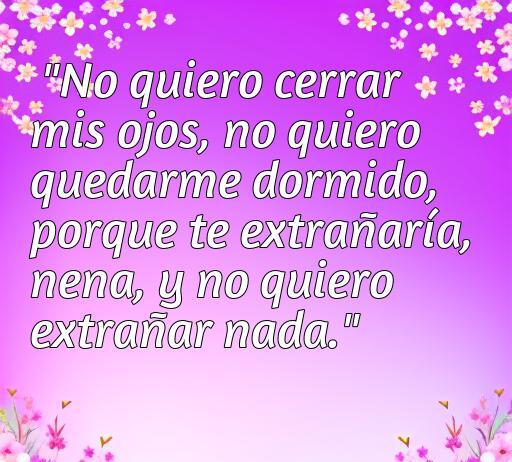 Frase de amor de Aerosmith que expresa la devoción y el deseo de estar siempre presente con la persona amada. Ideal para colecciones de frases románticas de Aerosmith.
