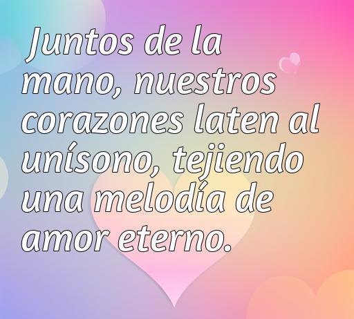 frases de amor agarrados de la mano Frase romántica que expresa el amor eterno mientras dos personas se agarran de la mano, ideal para transmitir mensajes de afecto y conexión emocional.