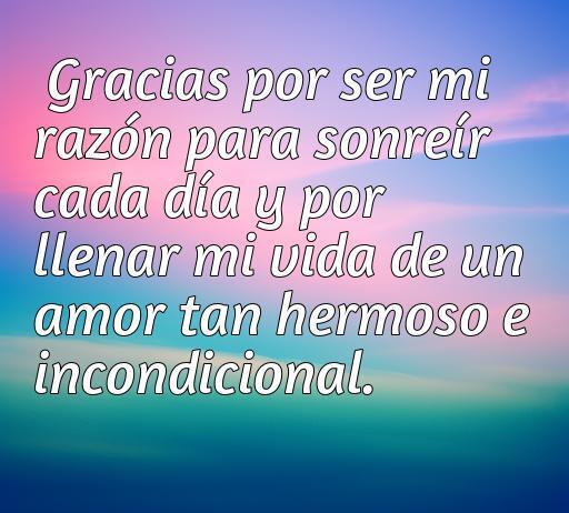Frases de amor agradeciendo por estar a mi lado