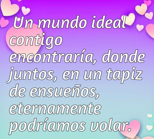 Frase de amor inspiradora de Aladino sobre encontrar un mundo ideal juntos en un tapiz de ensueños, resaltando el amor y la unión. Frases de amor Aladdin.