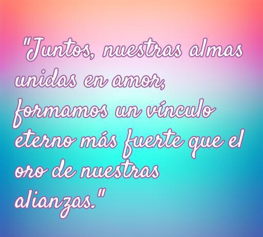 Frase inspiradora sobre el amor y las alianzas, destacando la fortaleza del vínculo emocional en una relación.