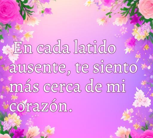 Frase inspiradora sobre el amor ausente, destacando la conexión emocional a pesar de la distancia. Ideal para ilustrar el artículo 'Frases de amor ausente', que ofrece reflexiones profundas sobre el amor y la nostalgia.