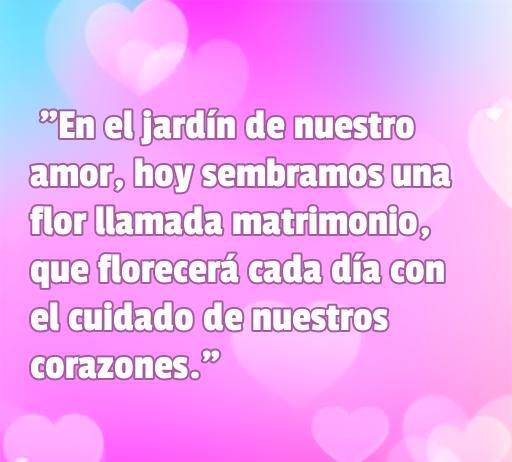 frases de amor boda para whatsapp Frase romántica sobre el amor y el matrimonio, ideal para compartir en bodas y WhatsApp. La cita destaca la importancia del amor en la relación, simbolizando el matrimonio como una flor que florece con cuidado, perfecta para inspirar en celebraciones nupciales y mensajes de amor.