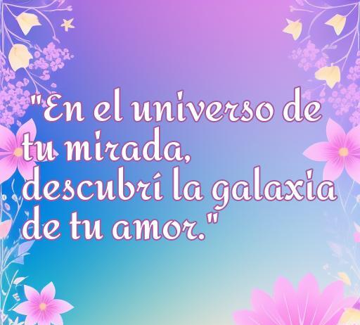 frases de amor bonitas instagram Frase romántica sobre el amor: 'En el universo de tu mirada, descubrí la galaxia de tu amor.' Ideal para compartir en Instagram, parte de nuestra colección de cincuenta frases de amor bonitas.