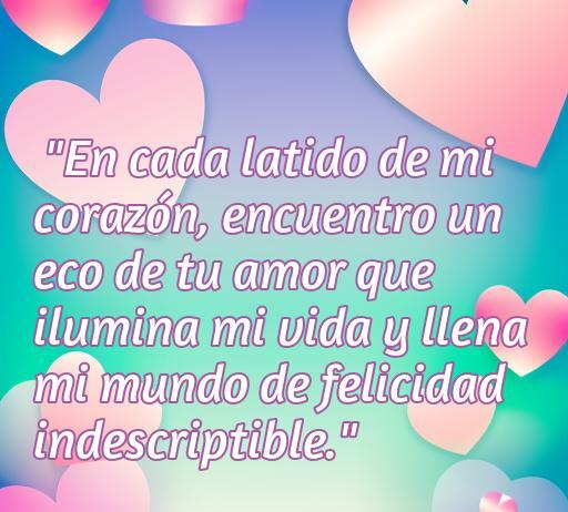 Frase inspiradora de amor para dedicar a mi novio, que expresa cómo su amor ilumina mi vida y trae felicidad inigualable. Palabras clave: frase de amor, amor bonito, citas románticas.