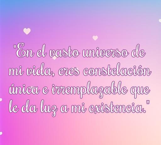 Frase de amor hermosa que expresa cómo una pareja es única y esencial en la vida, ideal para inspirar romanticismo. frases de amor.