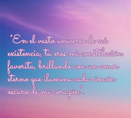Frase de amor romántica sobre el amor eterno, destacando cómo una pareja ilumina la vida del otro, ideal para una colección de Frases de amor bonitas para tu pareja.