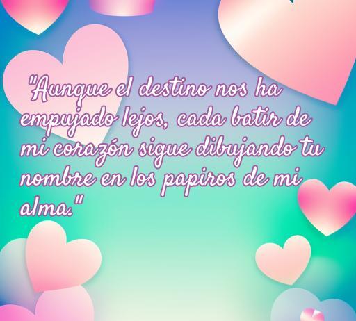 Frase de amor triste que expresa la conexión emocional a pesar de la distancia, ideal para el artículo 'Frases de amor bonitas tristes'.