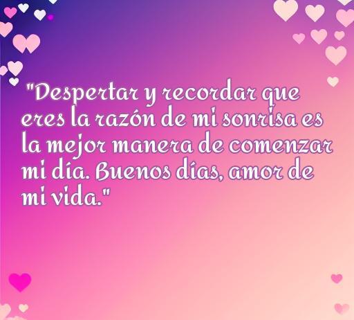 Frases de amor buenos días románticas