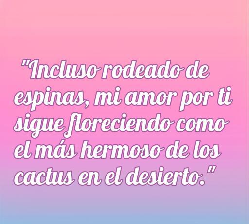 Imagen con una hermosa frase de amor sobre cactus: 