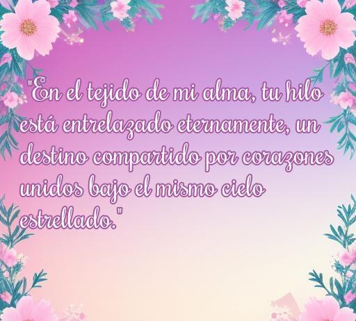 Frase de amor céltica sobre el destino y la conexión eterna entre corazones, ideal para inspirar sentimientos románticos y profundos.