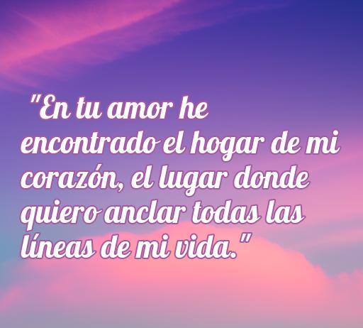 Frase romántica sobre el amor comprometido en un fondo de nubes y cielo colorido. Esta cita expresa la profundidad y el compromiso en una relación amorosa, ideal para inspirar el amor verdadero y la conexión emocional. Perfecta para un artículo sobre frases de amor comprometido.