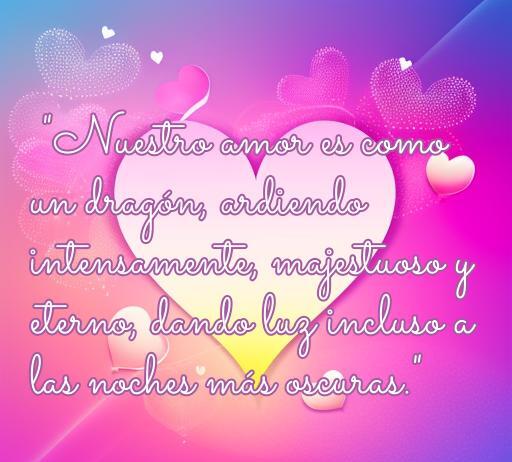 Frase inspiradora sobre el amor y los dragones, que dice: 