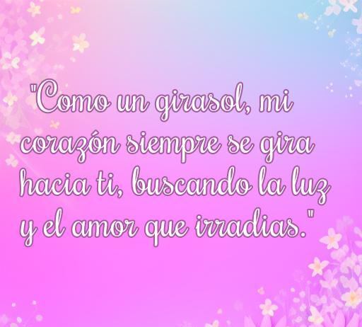 Frases de amor con girasoles