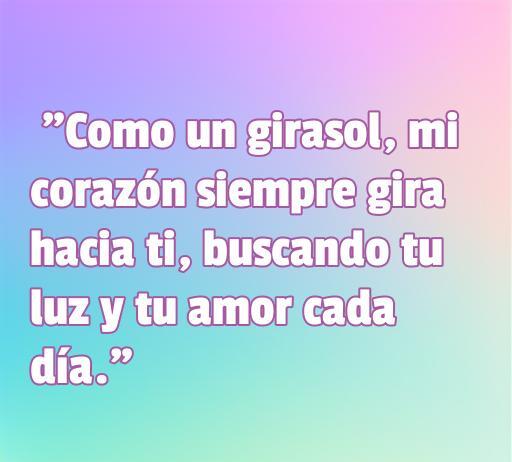 Inspiradora frase de amor con girasoles: 