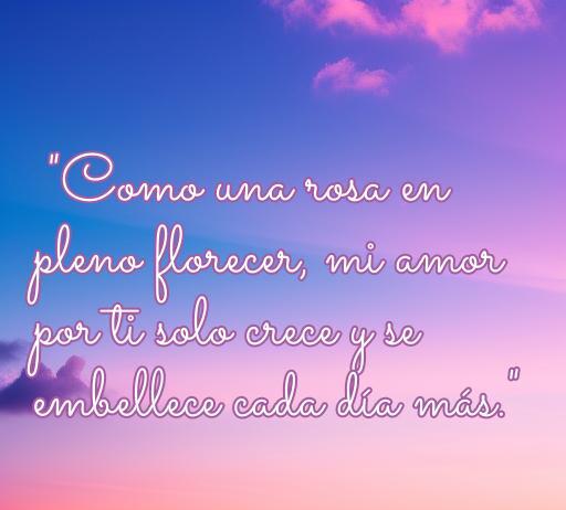 frases de amor con rosa Frase de amor romántica sobre el crecimiento del amor, acompañada de una hermosa rosa, ideal para inspirar a los enamorados. Frases de amor con rosa.