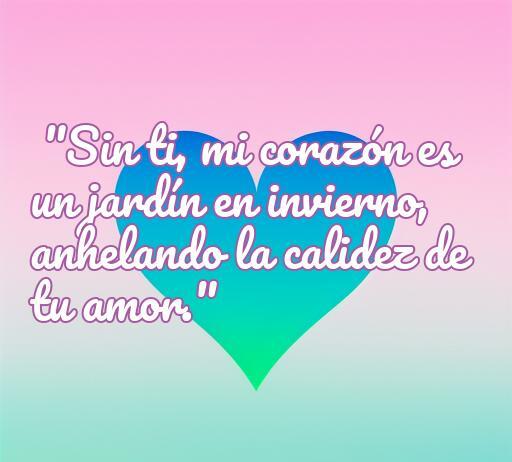 Frase de amor corta que expresa la tristeza de estar sin la persona amada, destacando la necesidad del amor. Ideal para quienes buscan reflexiones románticas y emotivas sobre la ausencia en una relación.