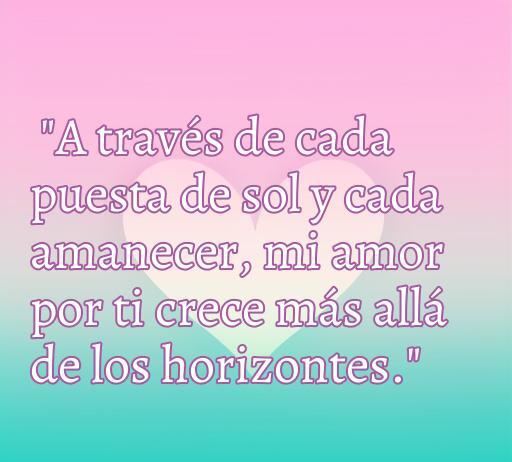 Frase romántica sobre el amor que expresa crecimiento y trascendencia, ideal para el artículo 'Frases de Amor Costas'.