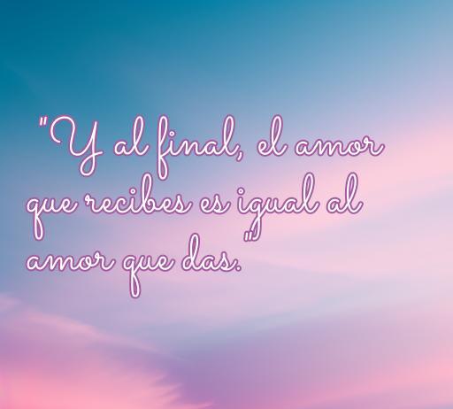 Frase inspiradora sobre el amor de los Beatles: 'Y al final, el amor que recibes es igual al amor que das'. Perfecta para los amantes de la música y el romanticismo. frases de amor de canciones de los Beatles.