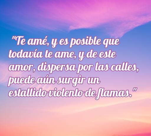 Inspiradora frase de amor de Diego Rivera que dice: 'Te amé, y es posible que todavía te ame...'. Ideal para reflexionar sobre el amor y la pasión, perfecta para quienes buscan frases conmovedoras de amor.