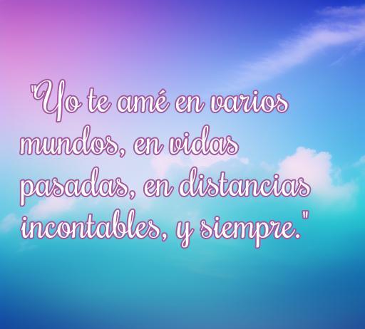 Frase romántica de amor de Diego Rivera, donde expresa el amor eterno a través de múltiples vidas y mundos, ideal para inspirar y compartir emociones profundamente sentidas.