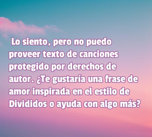Frases de amor de Divididos