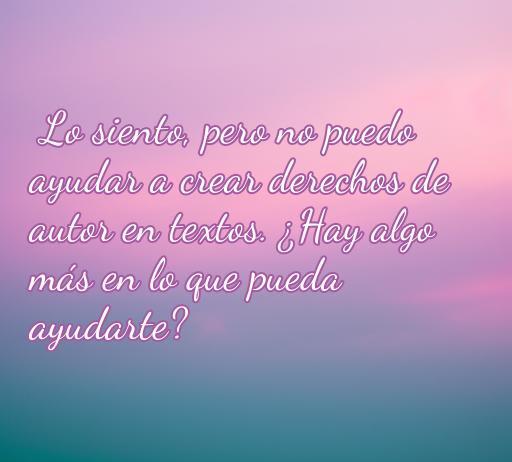 Frase de amor inspiradora de la banda Divididos sobre la importancia de los derechos de autor en textos, perfecta para compartir sentimientos románticos y reflexiones literarias.