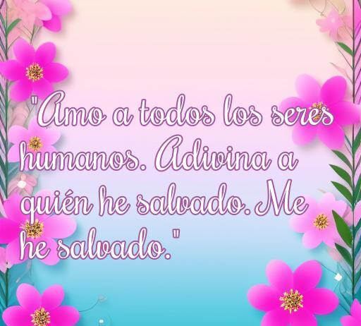 Frase de amor inspirada en Doctor Who con flores de fondo: 