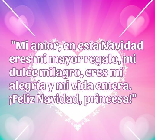 Frase romántica de amor para Navidad destinada a una novia, expresando sentimientos profundos de amor y felicidad en esta temporada festiva. Frase de Feliz Navidad para mi novia.