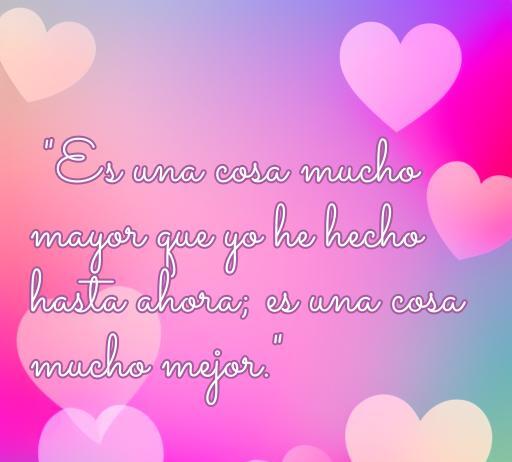 Frase de amor inspiradora de 'Historia de dos ciudades' en fondo colorido con corazones. Perfecta para recordar momentos románticos. Frases de amor, citas románticas y literatura.