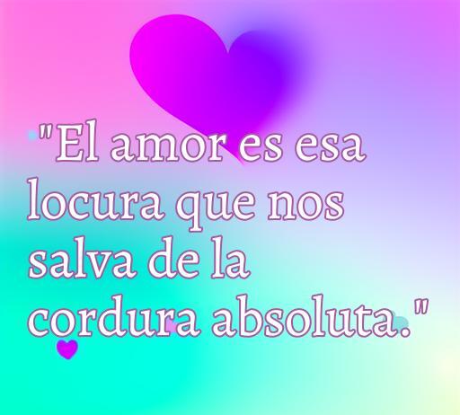 frases de amor de ignatius farray Frase de amor inspiradora de Ignatius Farray que dice: 'El amor es esa locura que nos salva de la cordura absoluta'. Perfecta para reflexionar sobre el poder del amor. Frases de amor, Ignatius Farray, locura y cordura.