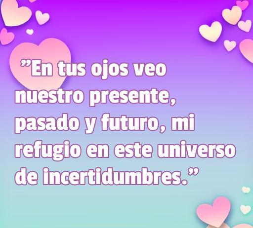 Frase romántica sobre el amor y la conexión emocional, destacando la mirada entre parejas. Ideal para el artículo 'frases de amor de mirar a tu novio', que aborda la importancia de los sentimientos compartidos en una relación.