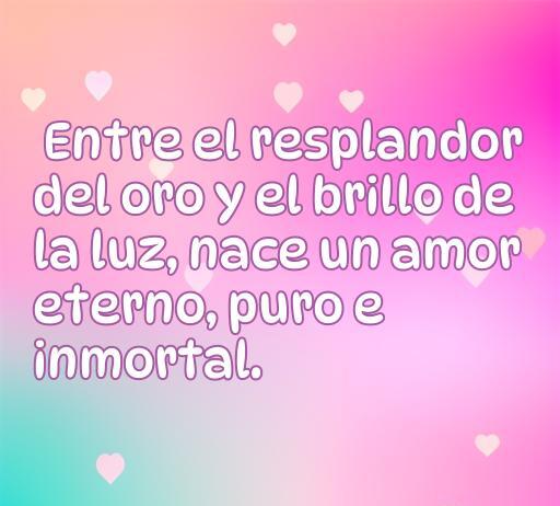 Inspiradora frase de amor sobre la eternidad, pureza e inmortalidad, acompañada de un fondo luminoso y romántico, ideal para el artículo 'Frases de amor de oro y luces'.