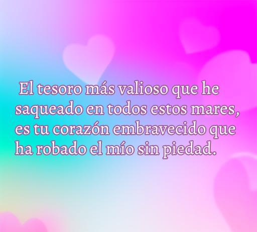 Frase de amor de piratas destacando el valor del corazón; ideal para el artículo sobre las mejores frases de amor piratas.