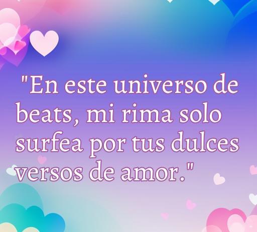 frases de amor de rap romántico Frase de amor inspiradora en un fondo colorido, destacando el romance en el rap: