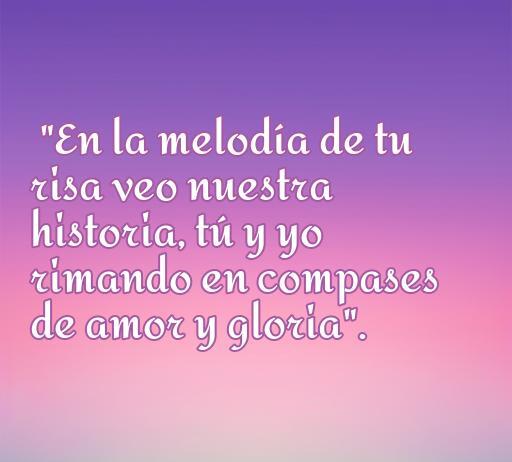 frases de amor de rap romántico Frase romántica de amor en estilo de rap que expresa la conexión entre dos personas, destacando la armonía de su historia compartida y el amor a través de la música. Ideal para el artículo sobre las mejores frases de amor de rap romántico.