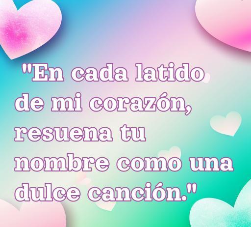 Frase de amor en rima sobre la conexión emocional, ideal para el artículo 'frases de amor de rima'. Incluye elementos visuales románticos como corazones y un fondo suave para resaltar el mensaje de amor.
