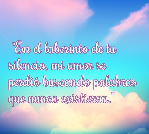 frases de amor defraudado Frase melancólica sobre el amor defraudado: 'En el laberinto de tu silencio, mi amor se perdió buscando palabras que nunca existieron.' Ideal para reflexionar sobre el desamor y la tristeza en las relaciones.