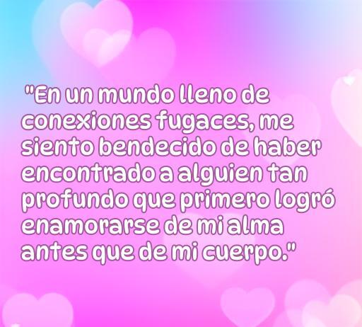 Frase de amor demisexual que expresa la profundidad de una conexión emocional, ideal para reflexionar sobre el amor verdadero. Palabras clave: amor demisexual, frases de amor.