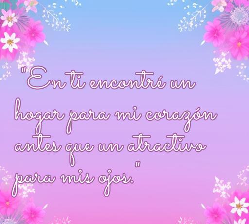 Frase de amor demisexual que expresa conexión emocional profunda: 'En ti encontré un hogar para mi corazón antes que un atractivo para mis ojos'. Ideal para el artículo 'frases de amor demisexual', resaltando el amor auténtico más allá de la atracción física.