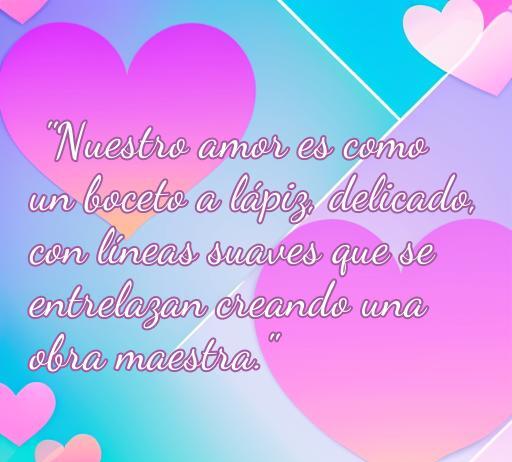 frases de amor dibujadas a lápiz Frase de amor dibujada a lápiz con un fondo colorido que resalta la delicadeza del amor. Incluye texto romántico sobre la conexión emocional, ideal para quienes buscan inspiración y mensajes de amor.