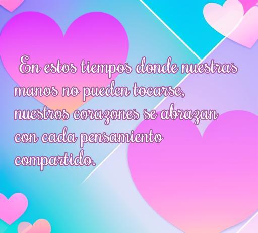 Frase de amor durante el confinamiento que expresa el apego emocional en tiempos de distancia, destacando el poder de los pensamientos compartidos. Ideal para el artículo sobre las mejores frases de amor durante el confinamiento.