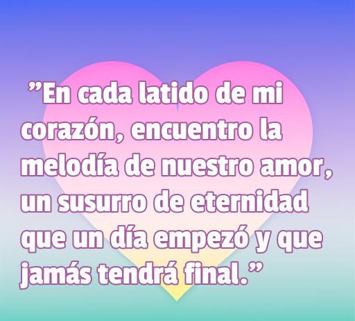 frases de amor el batan Frase de amor inspiradora sobre la eternidad del amor, presentada en un fondo de corazón colorido. Ideal para artículos sobre frases de amor y romanticismo.
