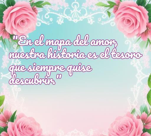 Frase inspiradora sobre el amor en inicio de relación, decorada con flores rosas. Ideal para compartir citas románticas y reflexionar sobre el amor. Frases de Amor Empezando la Relación.