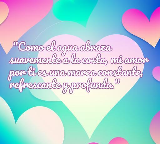 Frase romántica sobre el amor y el agua, destacando la conexión emocional y la profundidad de los sentimientos. Ideal para ilustrar un artículo sobre frases de amor en agua.