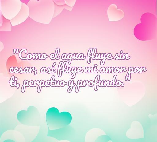 Frase de amor en agua: 